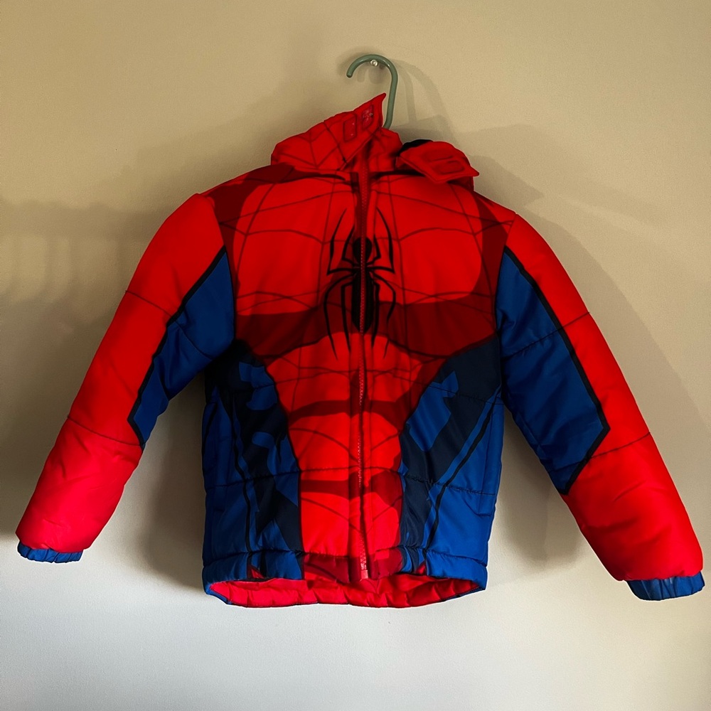 Kids Marvel Spider Man Jacket - Red and Blue 5T
